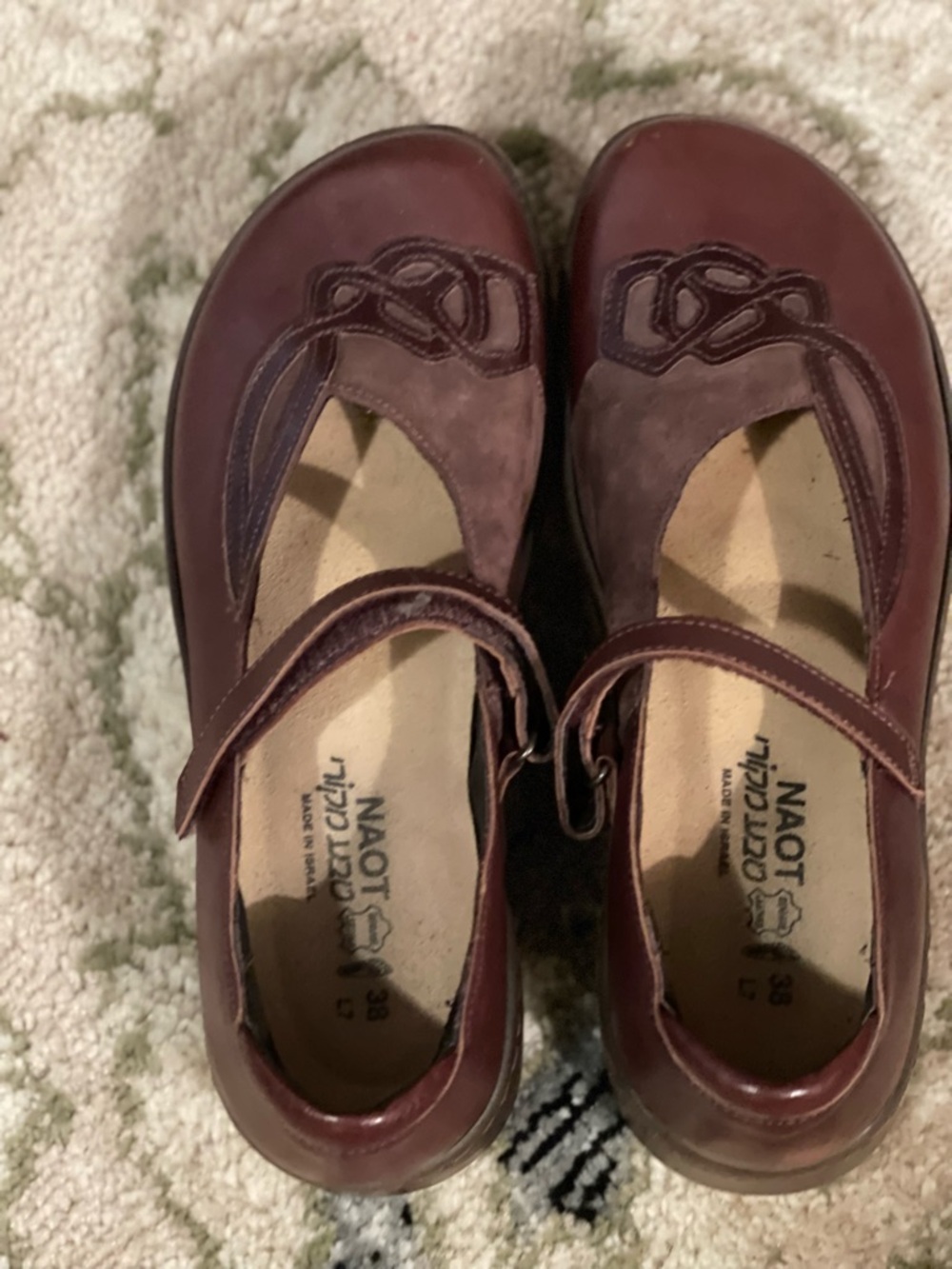 Naot Women's Brown Mary Jane Flats